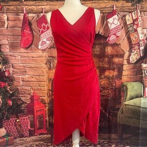 Hourglass Asymmetrical Red Dress